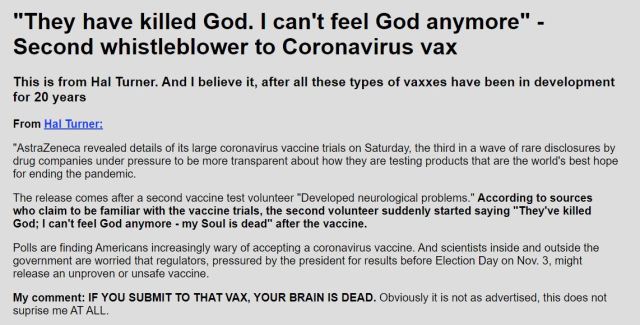 (Reader | GK) Do Not Take the Vaccine